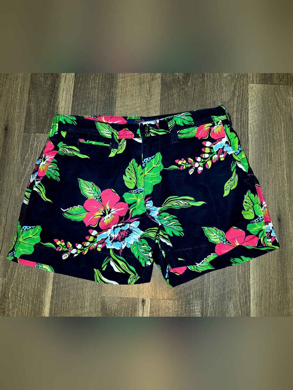 Ralph Lauren Black Floral Bermuda,6, Shorts Polo Ralph Lauren Tropical Floral